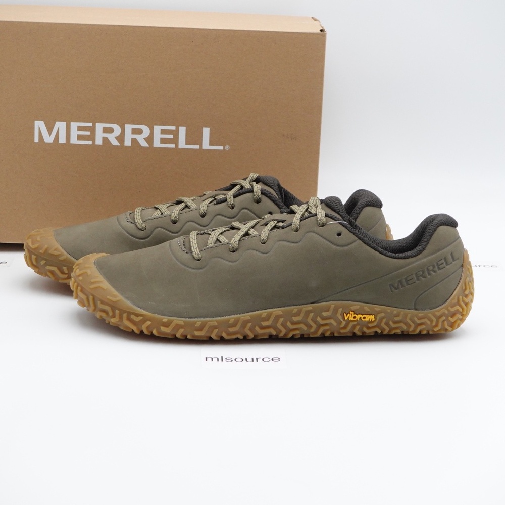 NEW Size 9 Men's Merrell Vapor Glove 6 LTR Leather Barefoot Shoes J067937 Olive
